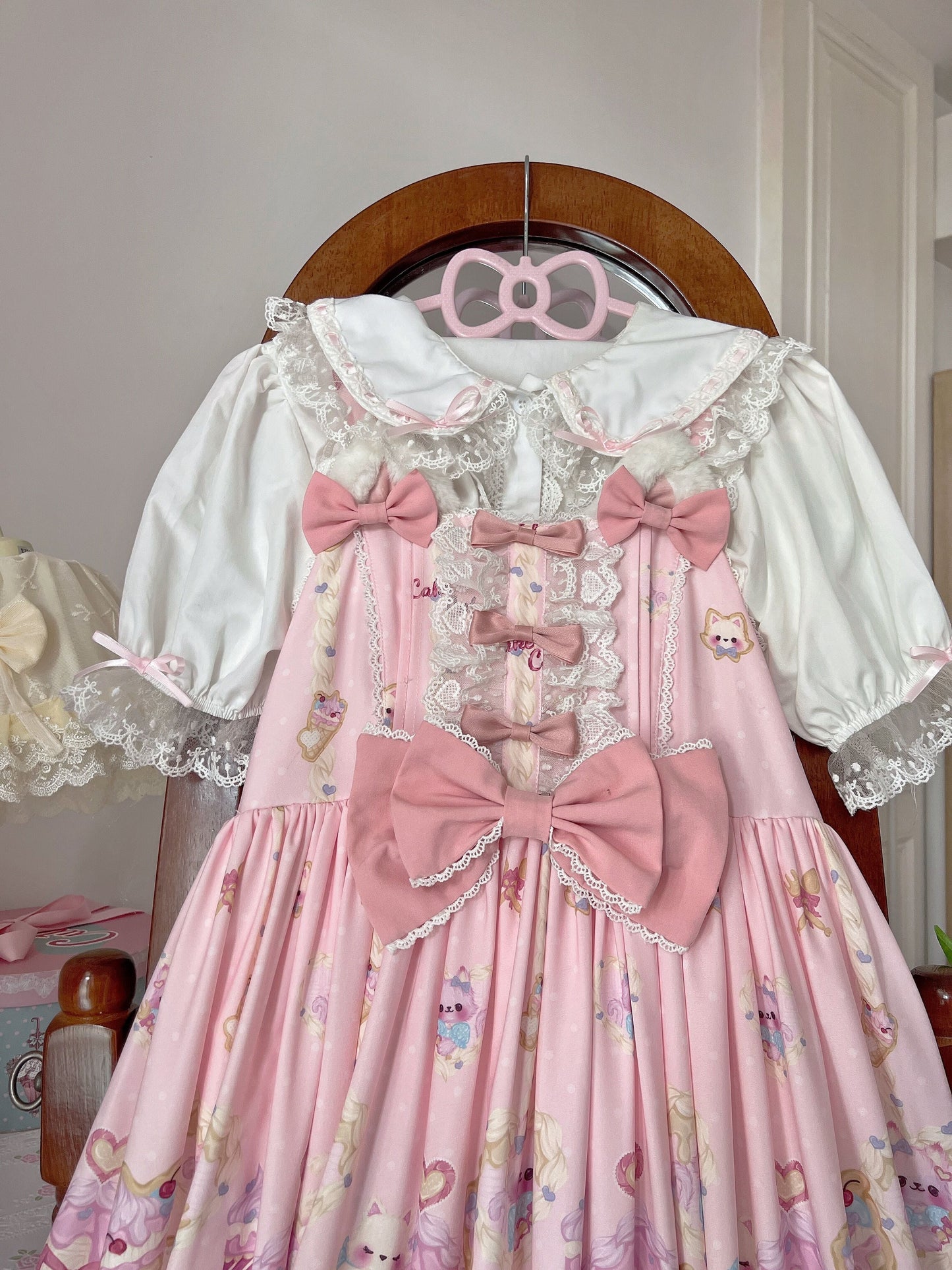 Cute Lolita Cat Printed Sweet JSK Dress