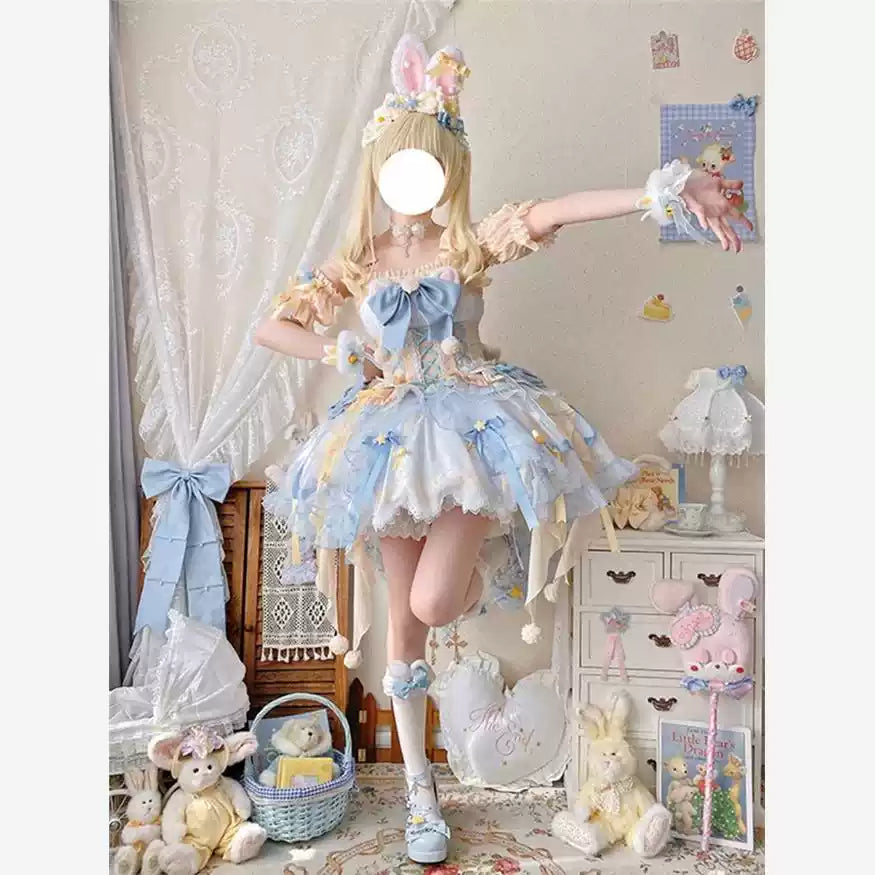 Magic Girl Lolita Yellow&Blue Dress