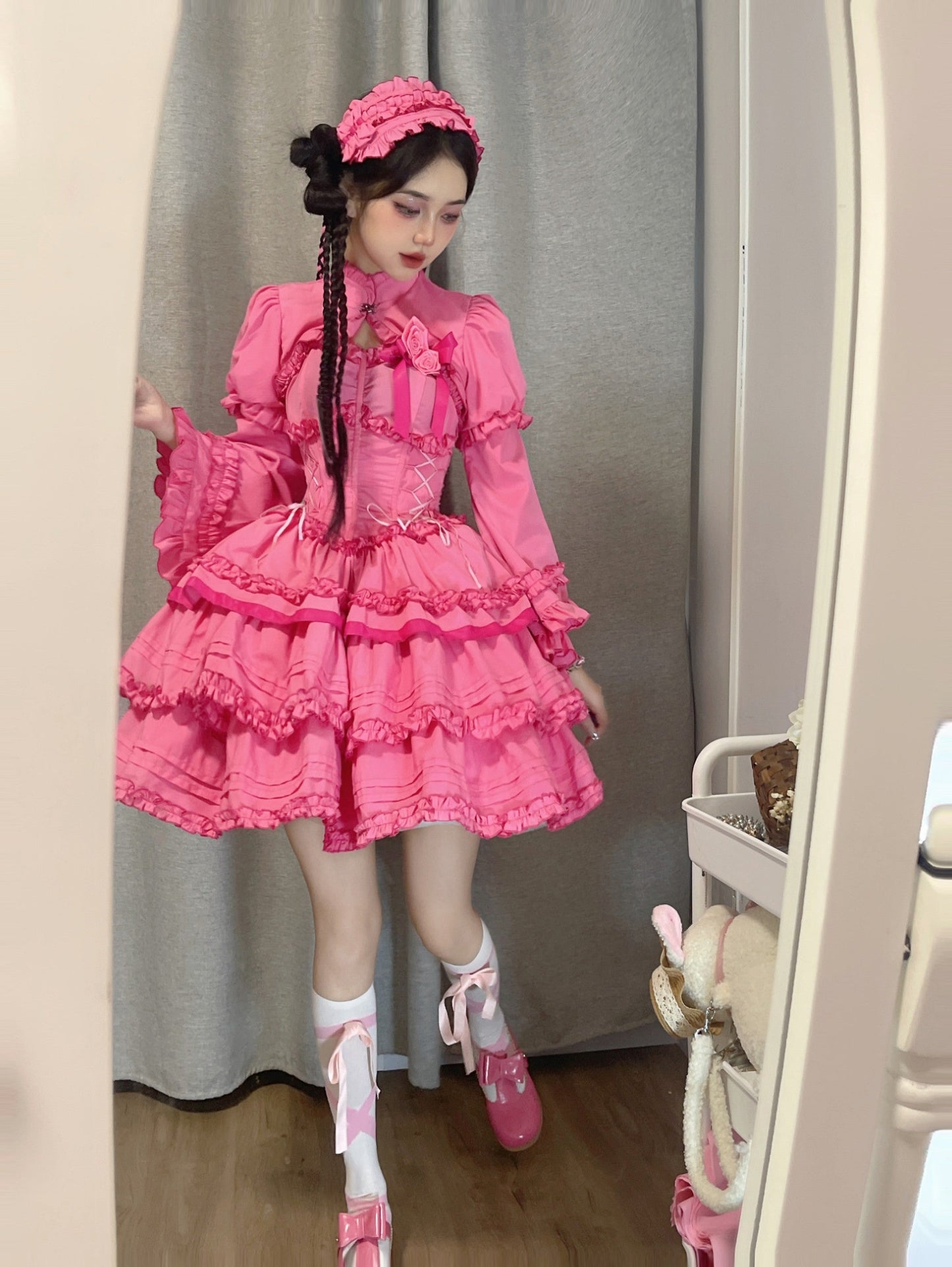 Gothic Lolita JSK Dress Christmas Short Sleeve Bolero