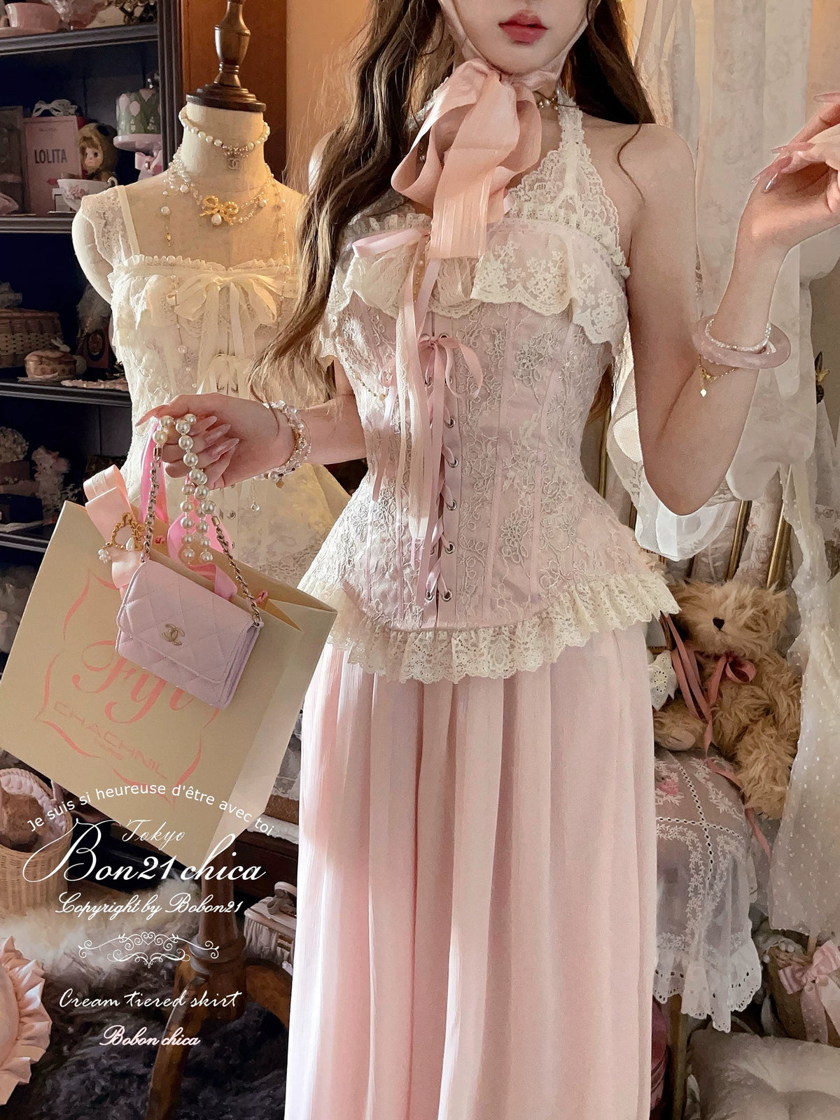 Cecily Tea Party — Crochet French Court Luxury Embroidered Corset T2466