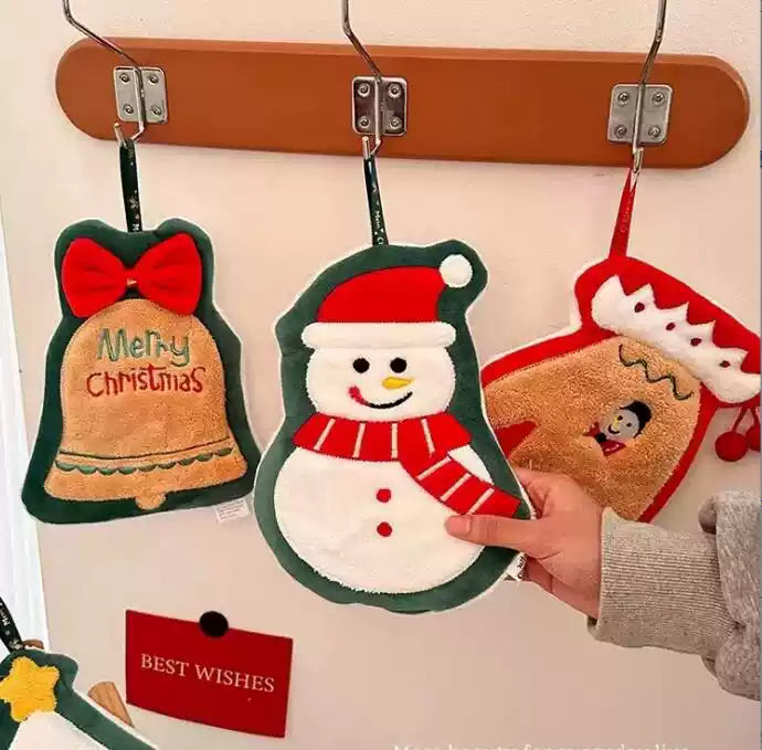 Christmas hanging hand towel
