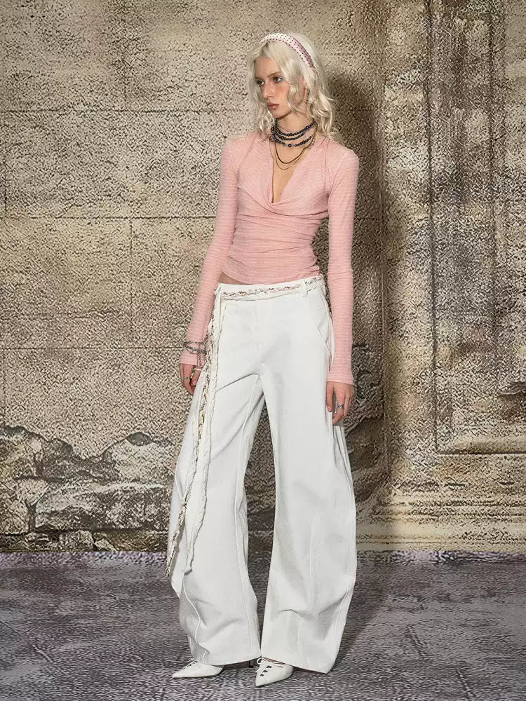 High Street Loose White Jeans