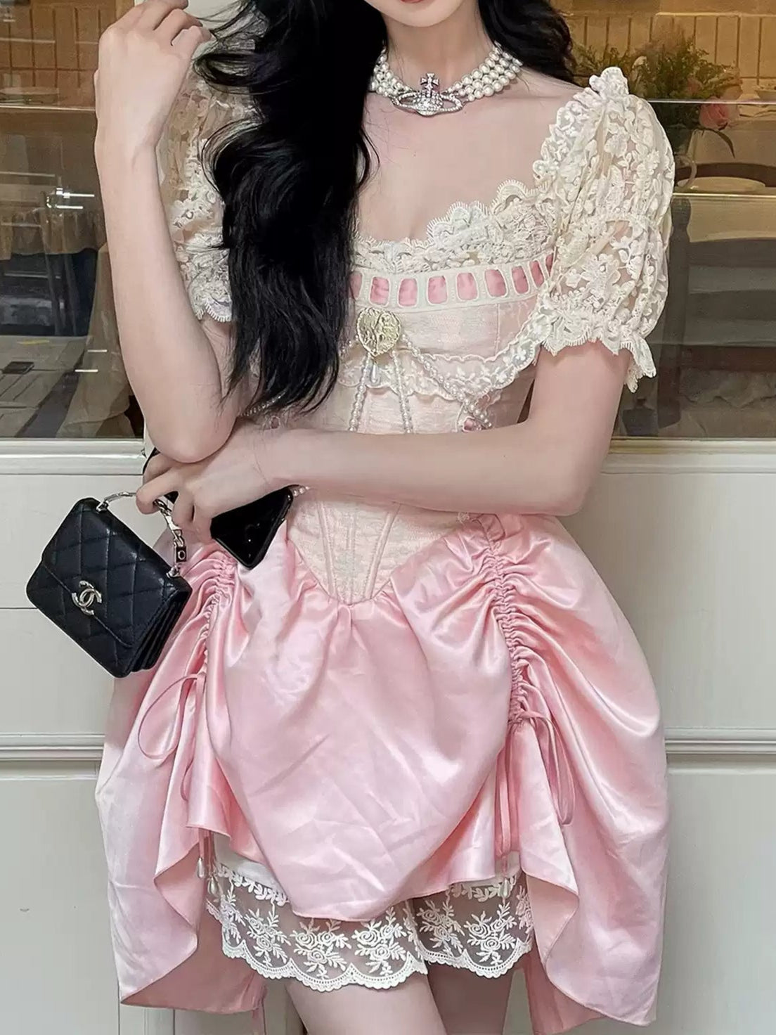 Princess Pink Fishbone Dress
