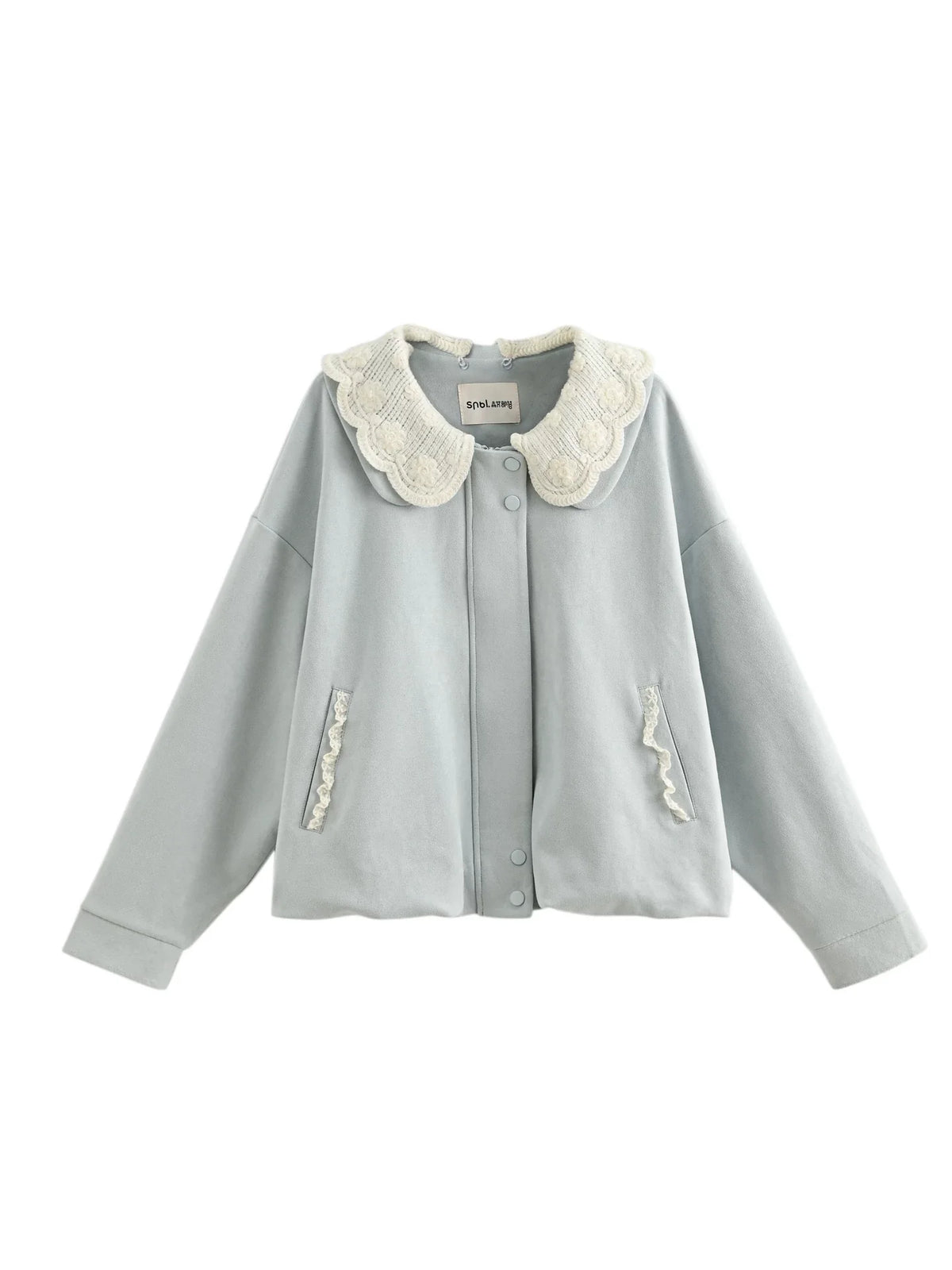 Suede Lace Trim Jacket