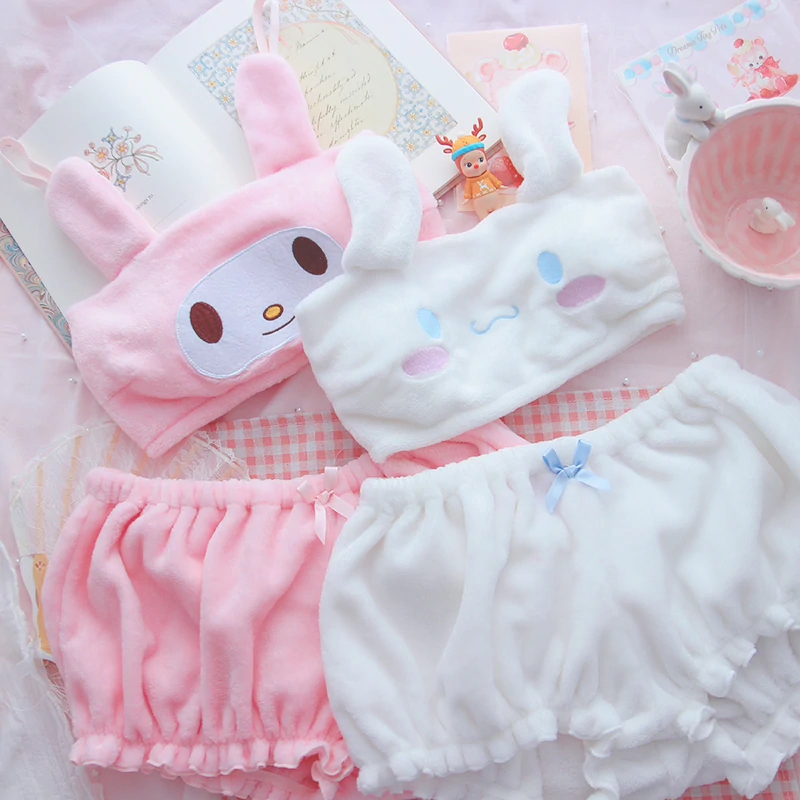 Cute big ears tube top set