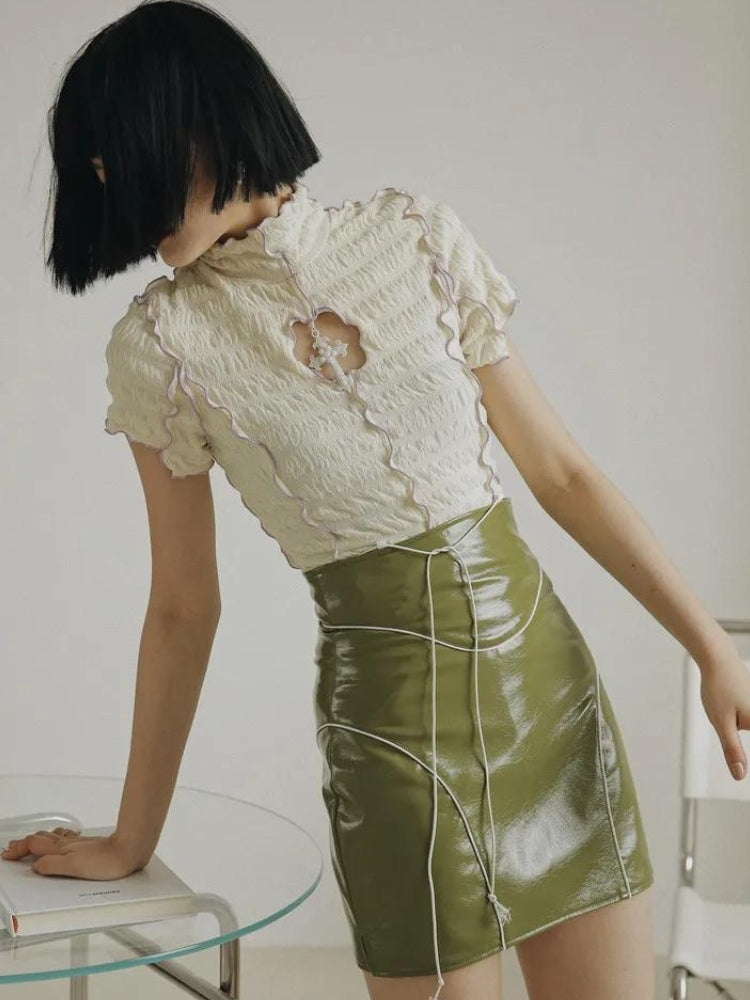 Ruched Top Cream
