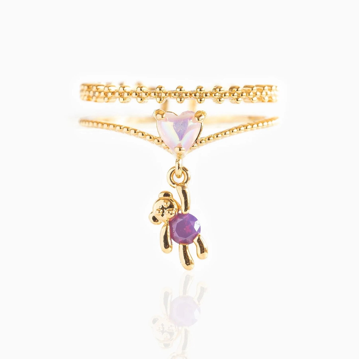 Dainty Stacking Babydoll Rings Bear