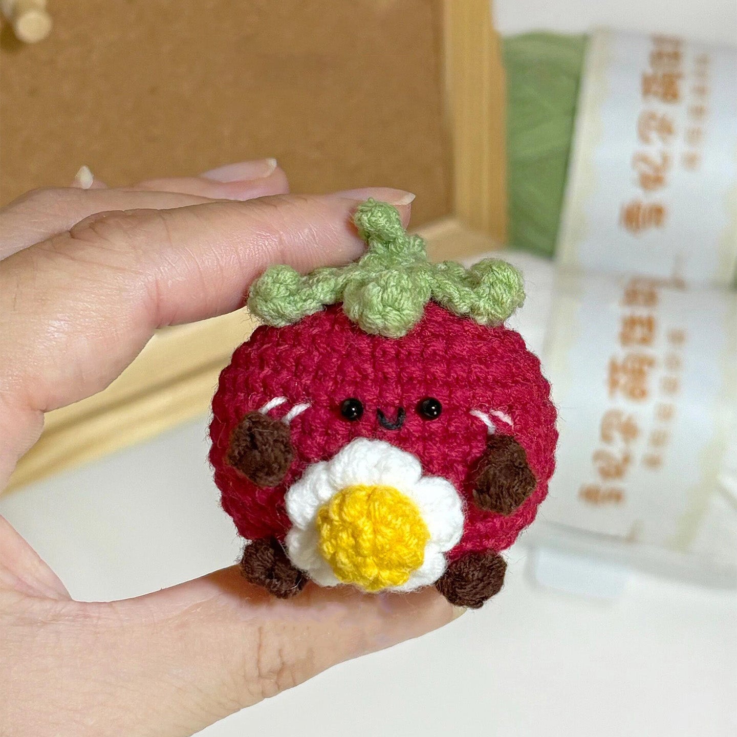 diy crochet tomato egg doll kit