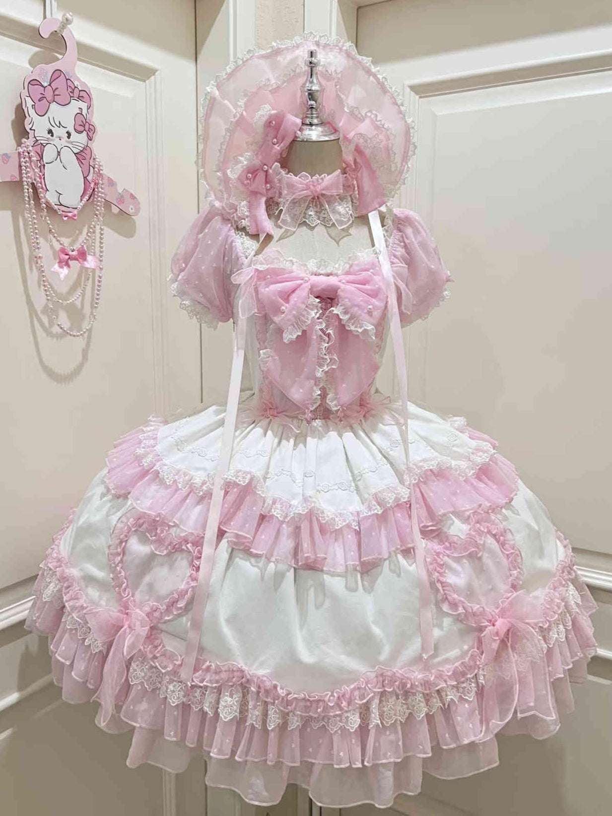 Strawberry Lace Bows Lolita Dress