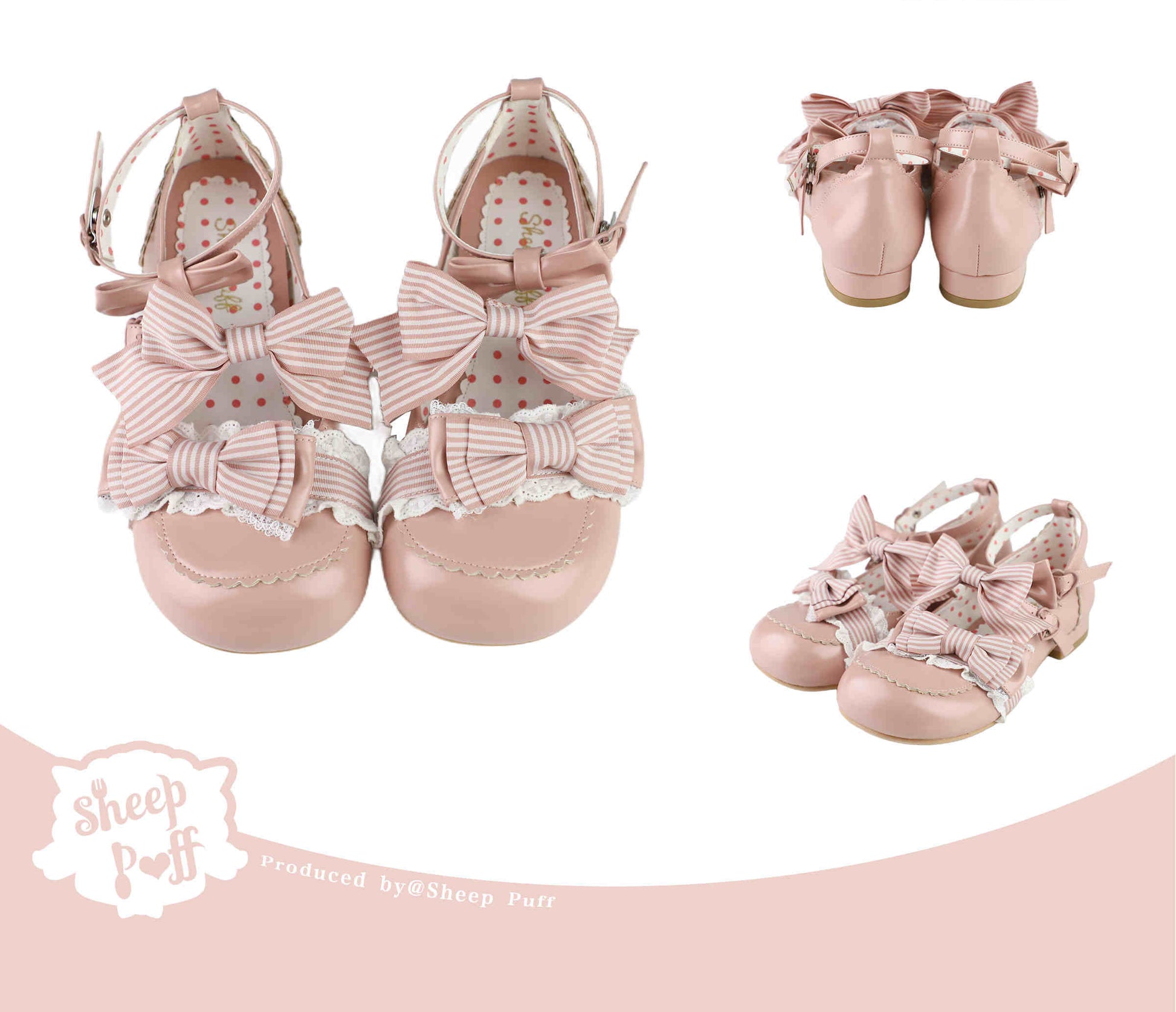 Alice Puff Bows Lolita Shoes