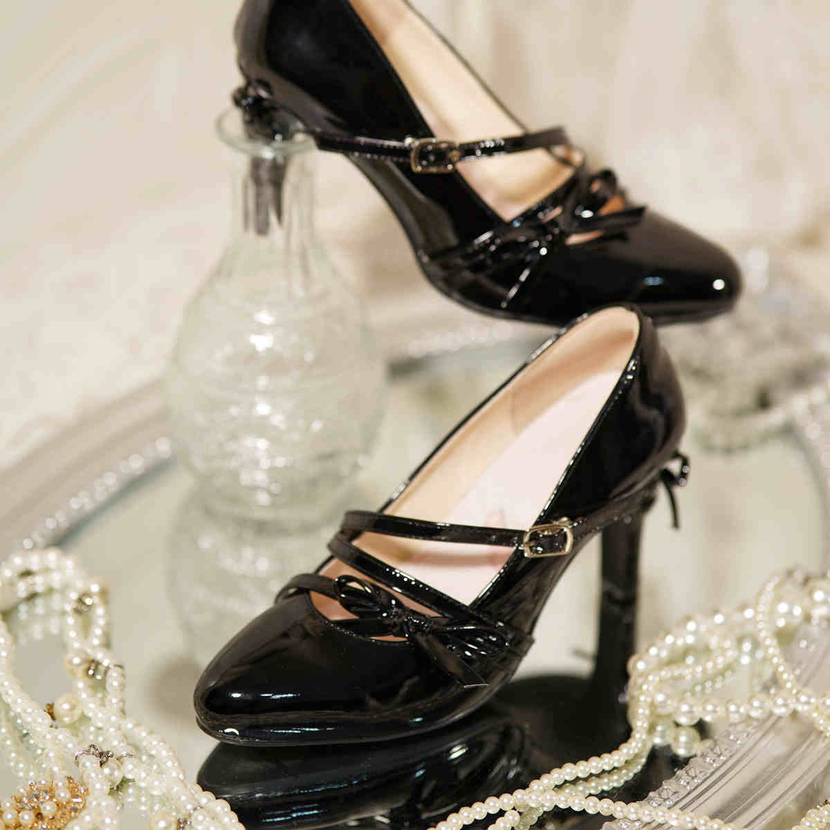 Bow Tie Lolita High Heels