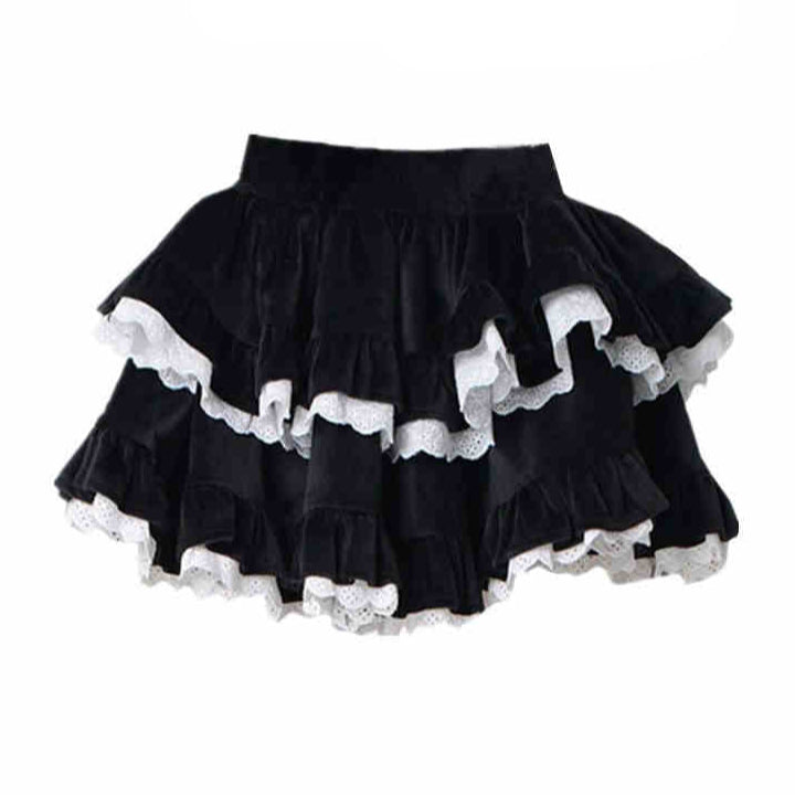 Dark Coquette Ballet Puffy Cake Suit