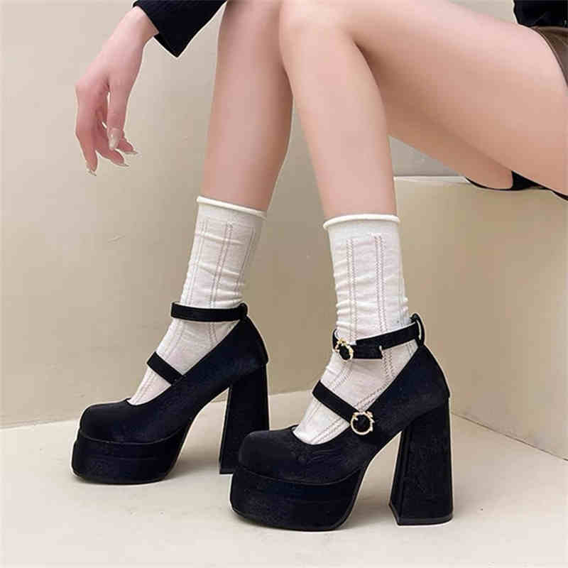 Peach Bow Lolita High Heels
