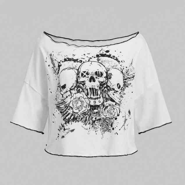 Y2K Grunge One-line Collar Shirt