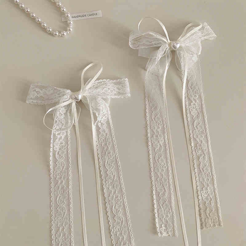 Coquette Lace Ribbon Bow Hairpin