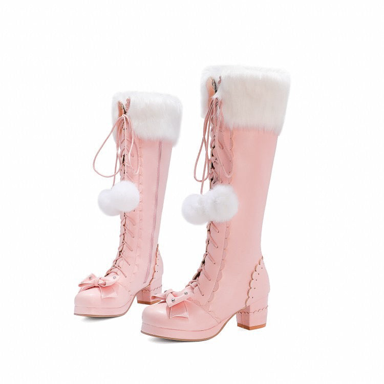 Japanese Lolita Furry Boots