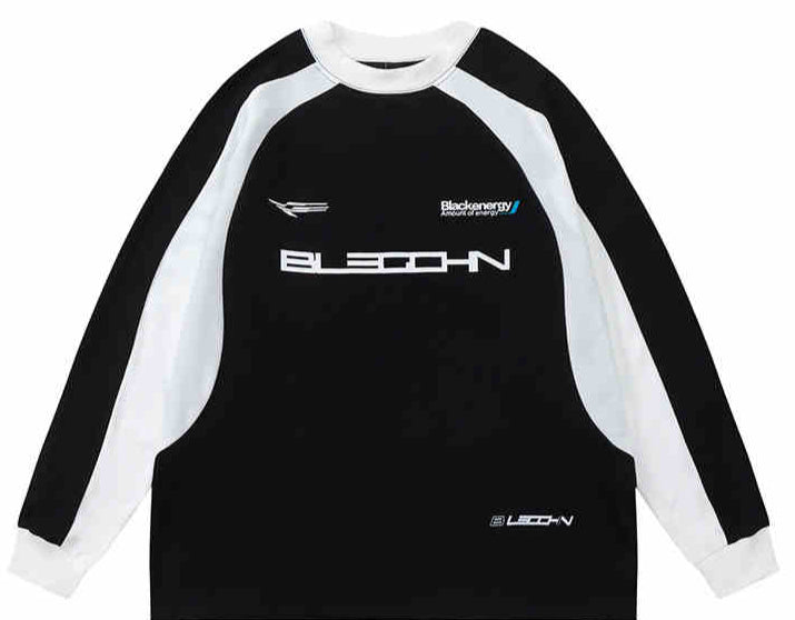 Acubi Raglan Sleeves Black Sweatshirt