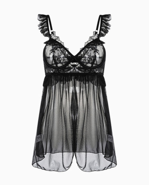 Mesh Lace Hot Pure Nightgown