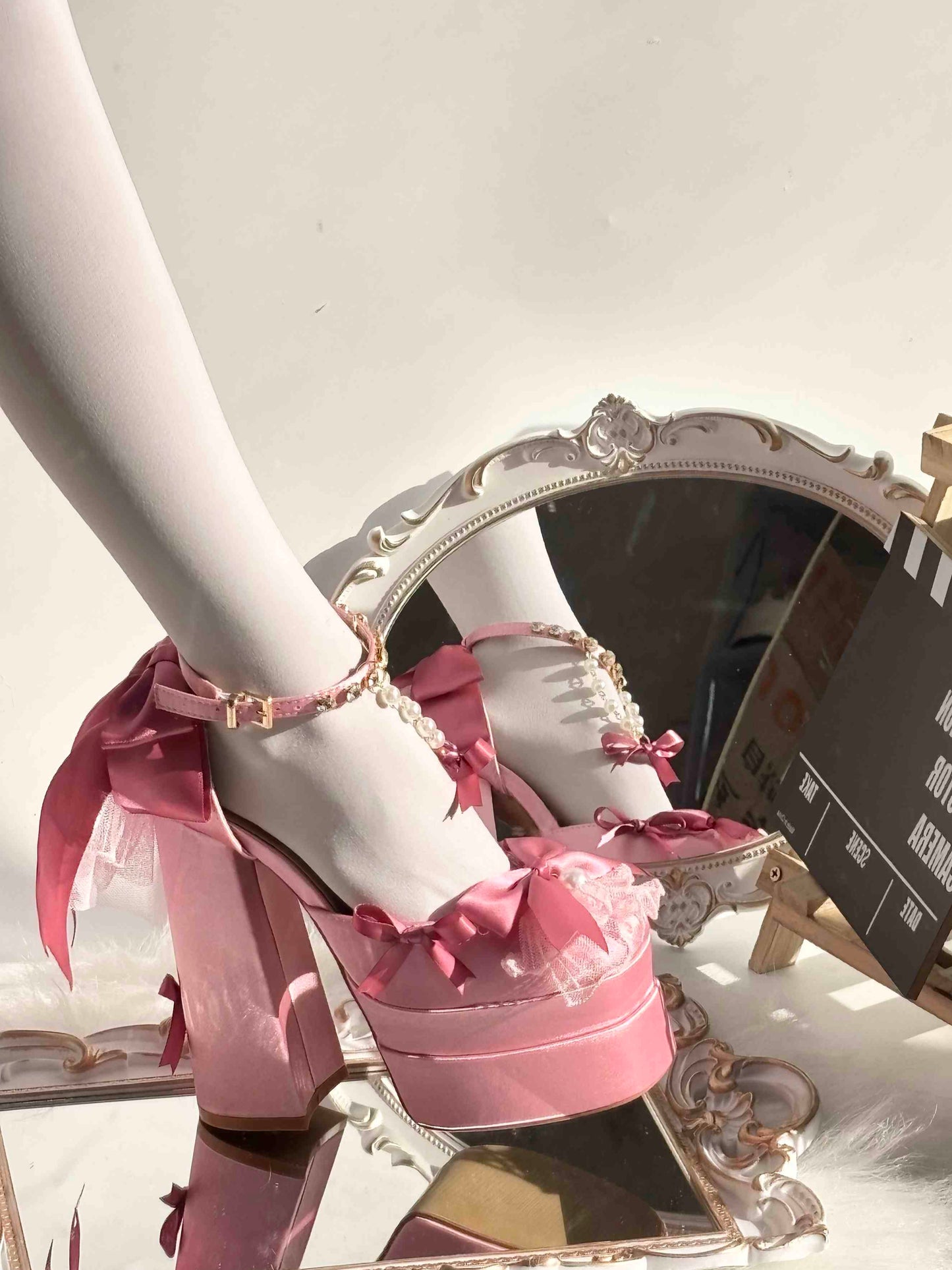 Bow Tie Thick-soled High Heels
