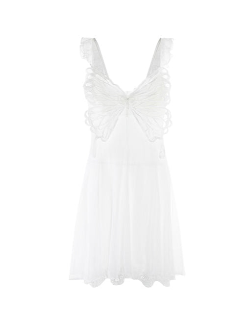 Butterfly Mesh Lace Nightgown