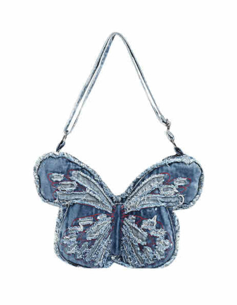 Fairy Grunge Butterfly Embroidery Backpack