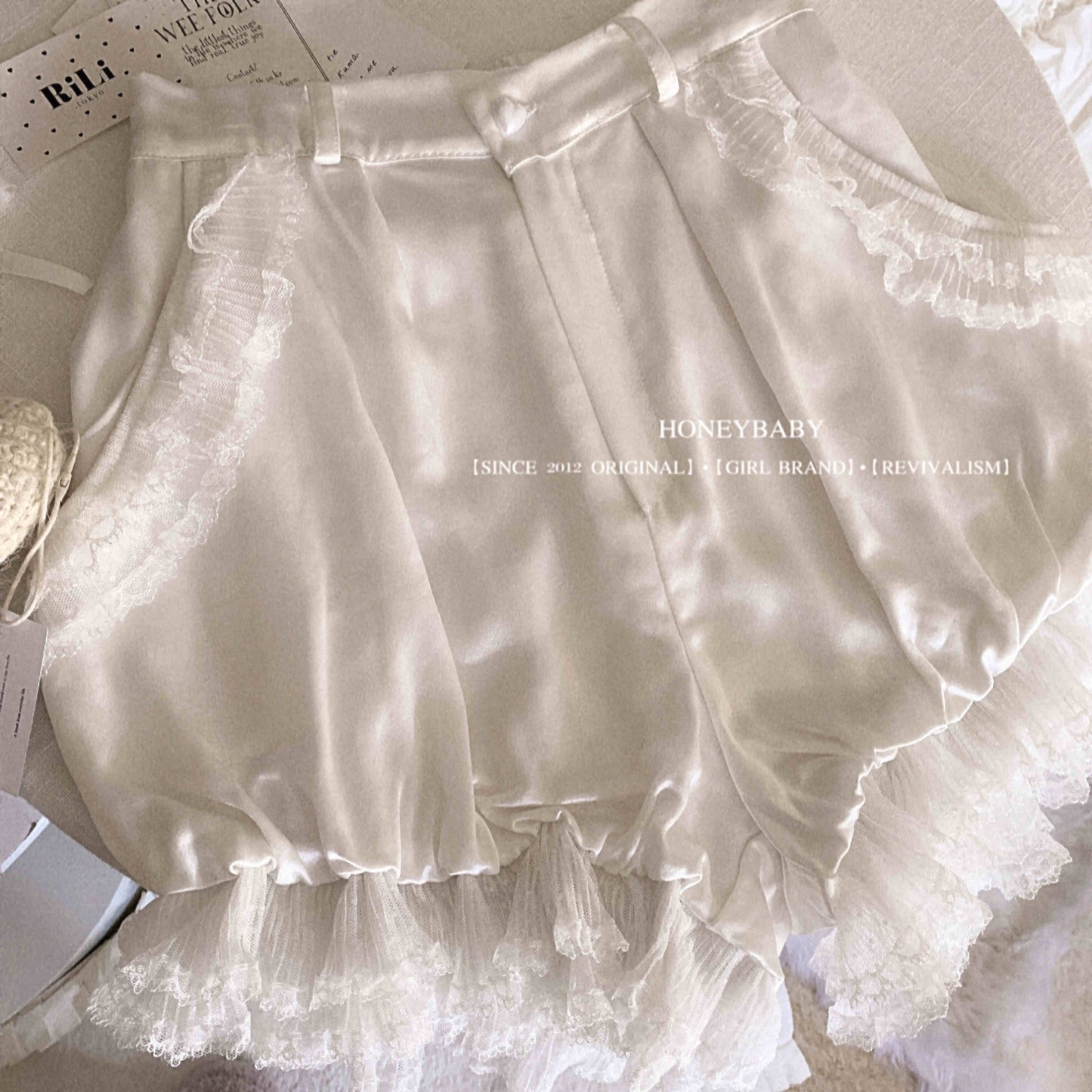 Satin Pumpkin Shorts