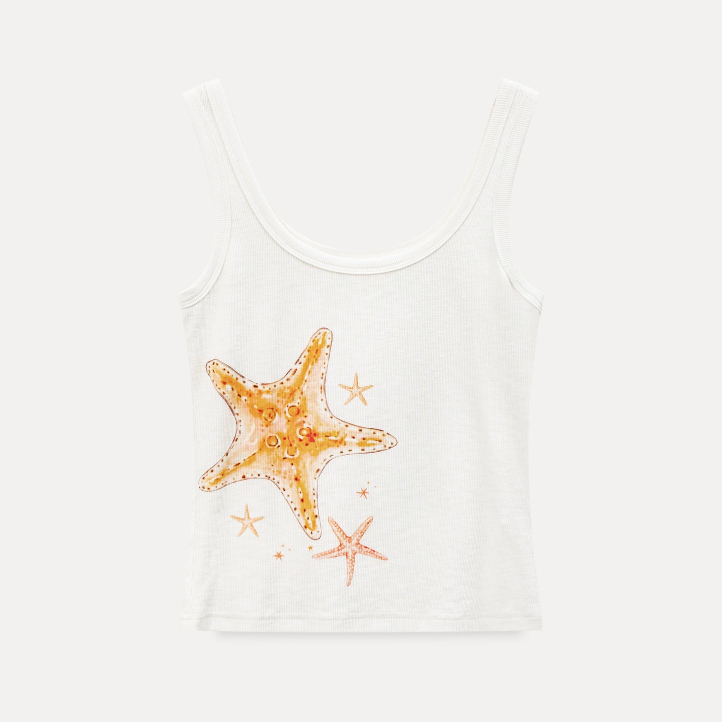 White starfish print cami