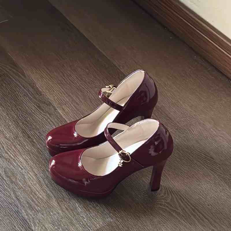 Preppy Buckle Mary Jane High Heels