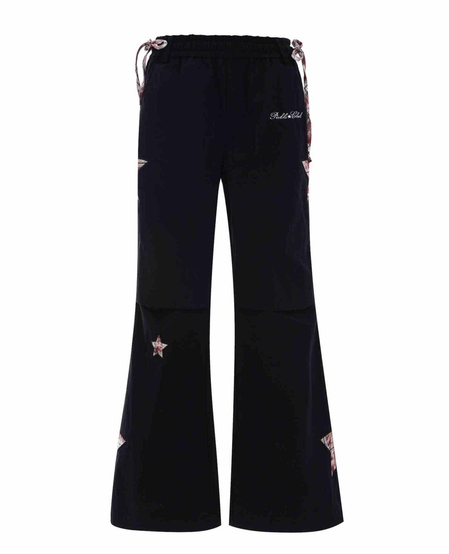 Y2K Plaid Star Patch Flare Pants