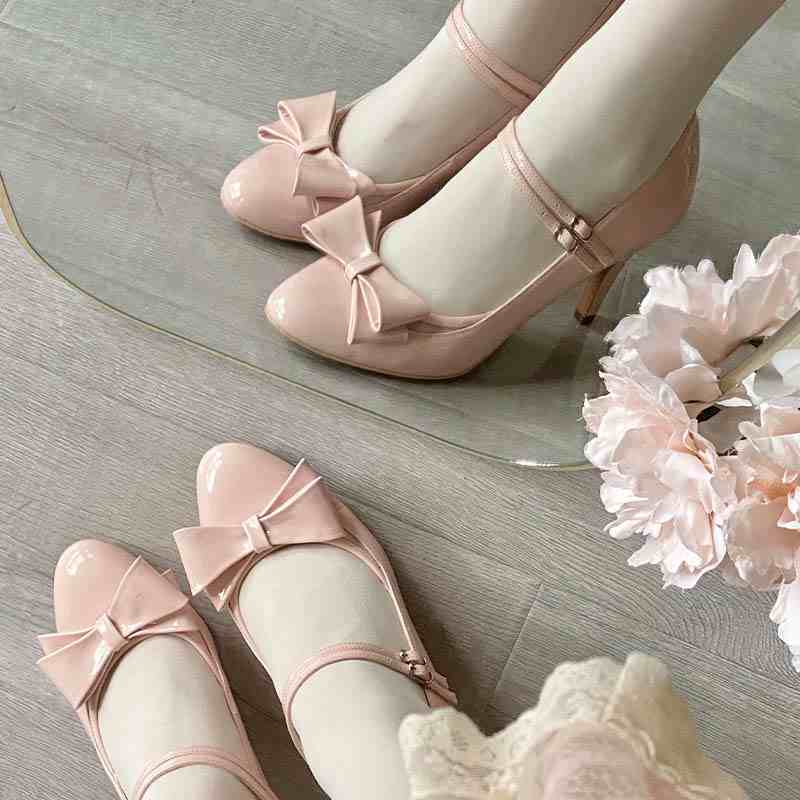 Coquette Bow Thick-soled Shoes