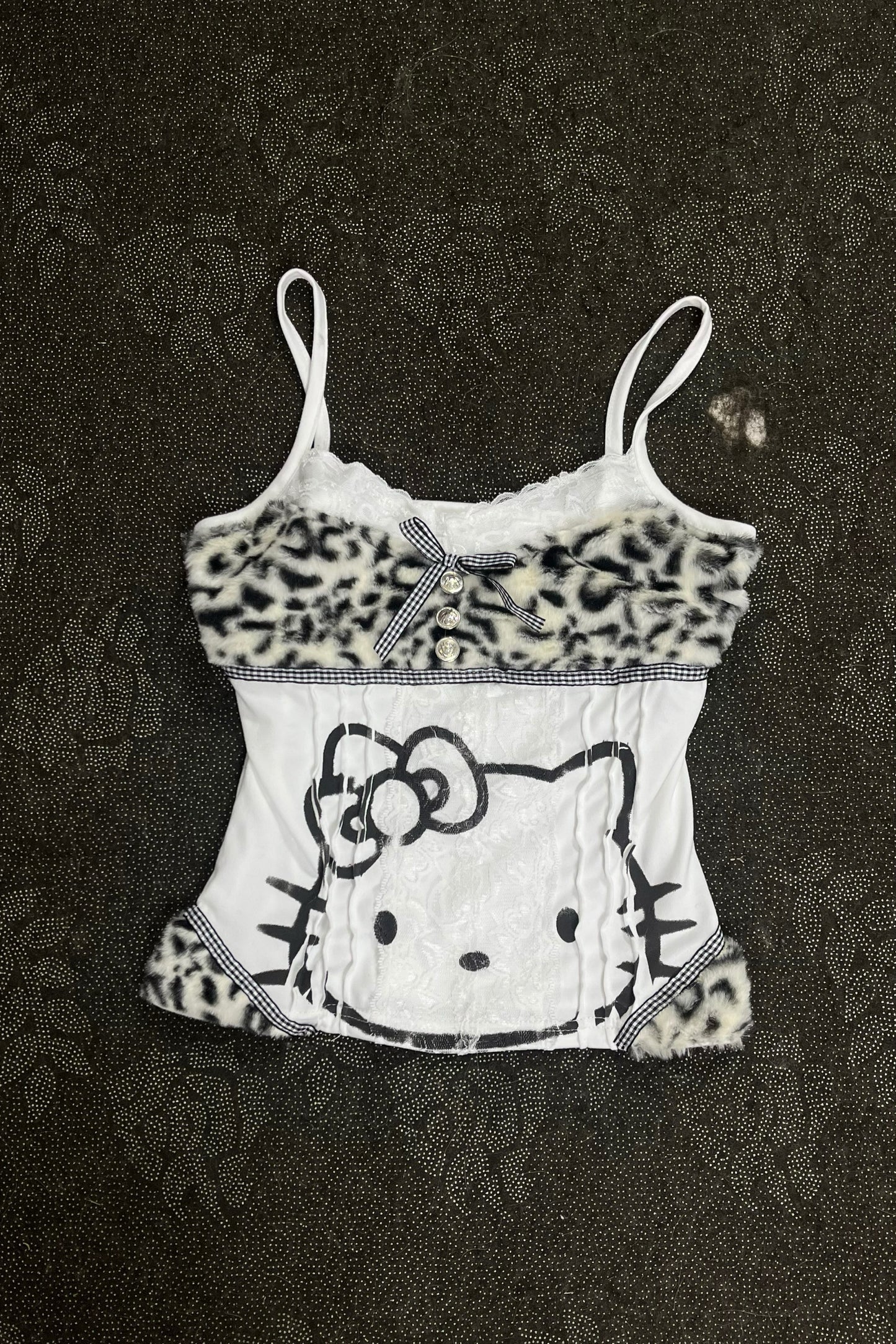 Y2K Leopard Print Furry Top