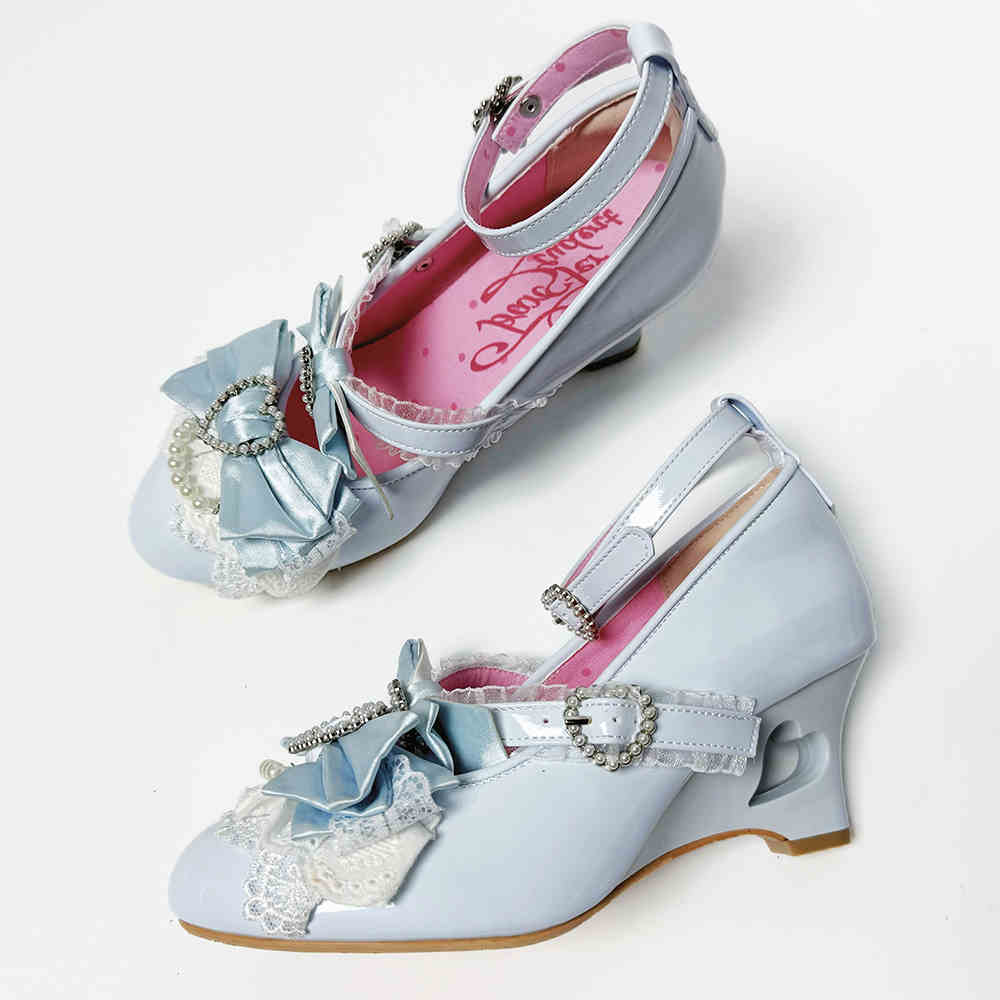 Kim Ji Hollow Wedge Lolita Shoes