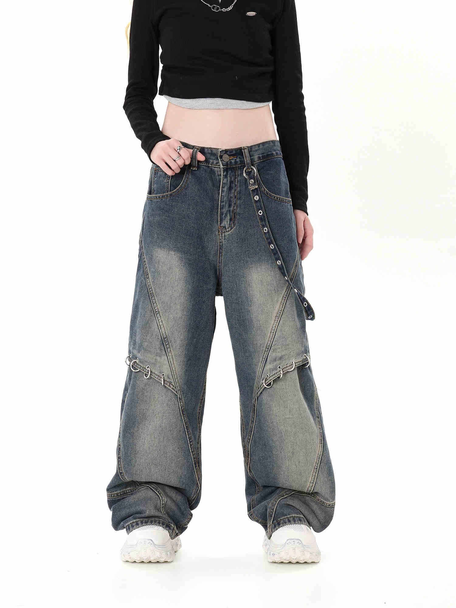 Grunge High-street Blue Jeans