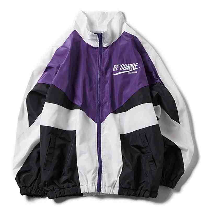 Acubi Collar Contrasting Patchwork Jacket