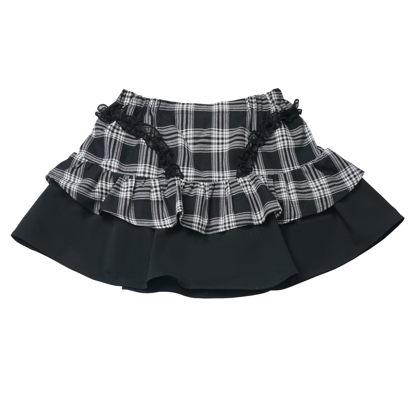 dark coquette plaid bow coord