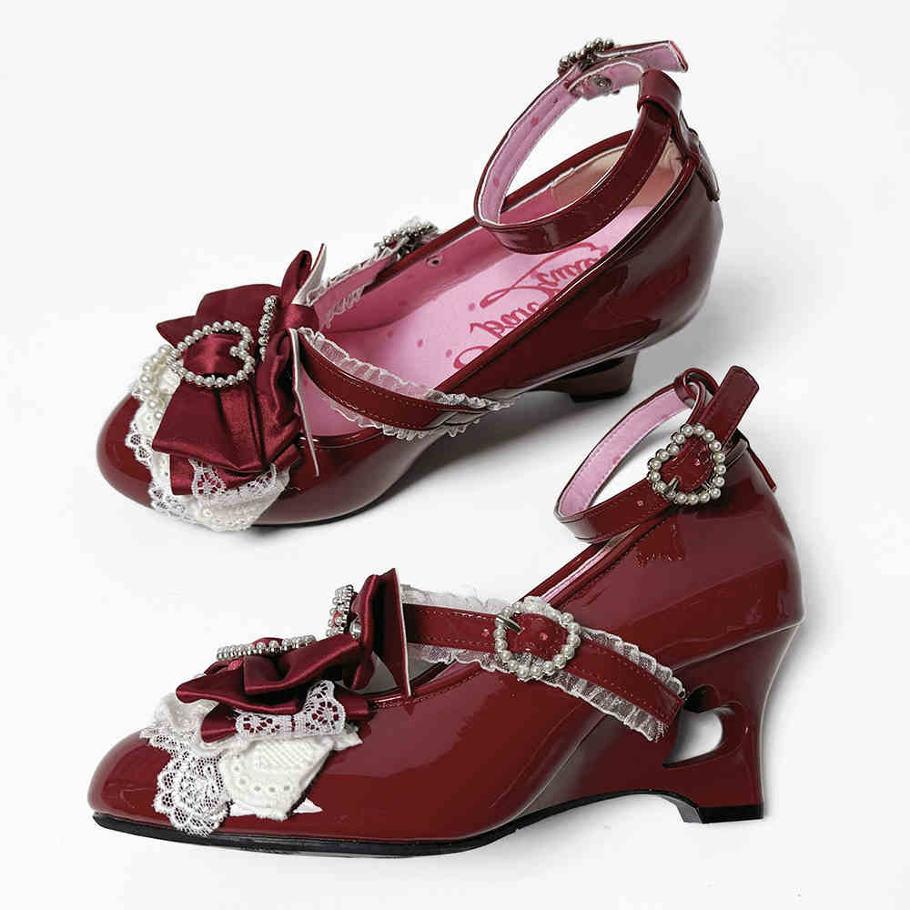 Kim Ji Hollow Wedge Lolita Shoes