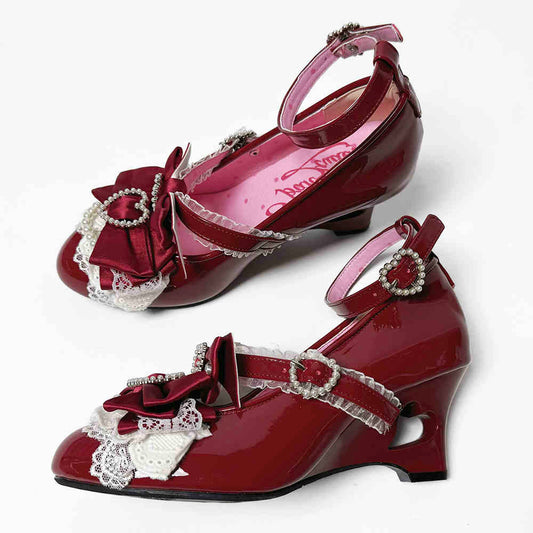 Kim Ji Hollow Wedge Lolita Shoes