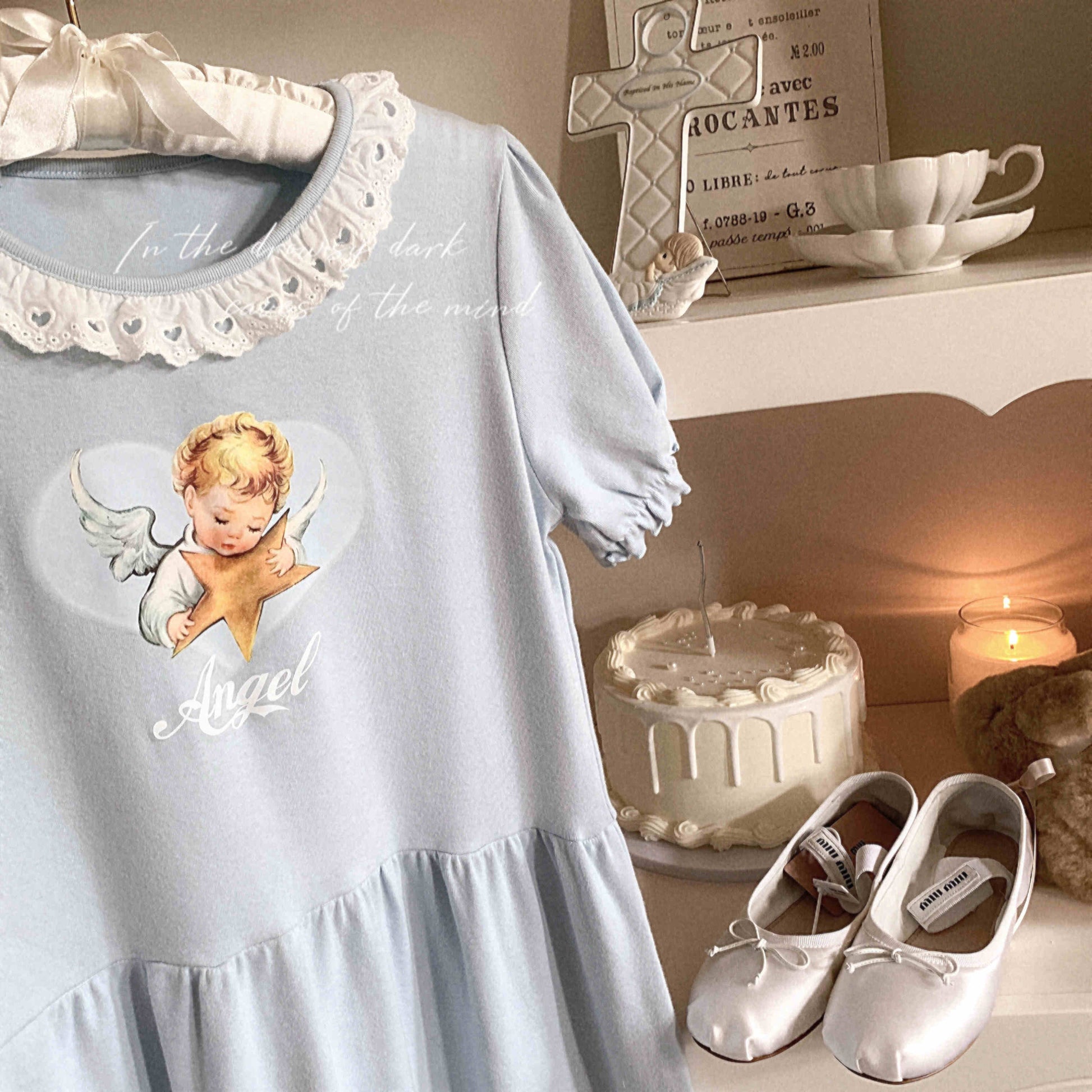 Angel Star Retro Lace Top