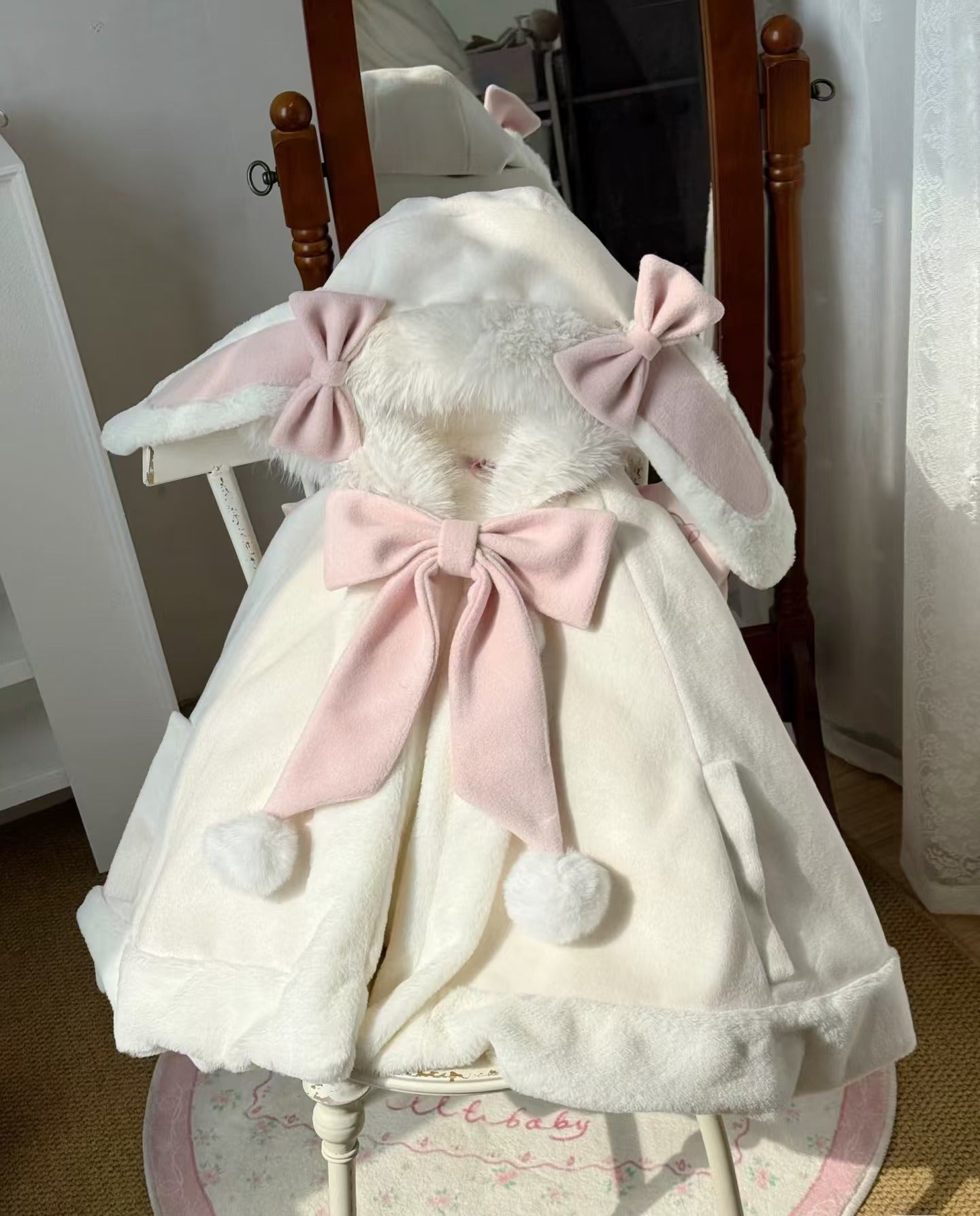 Snow Lolita Bows Cape Coat