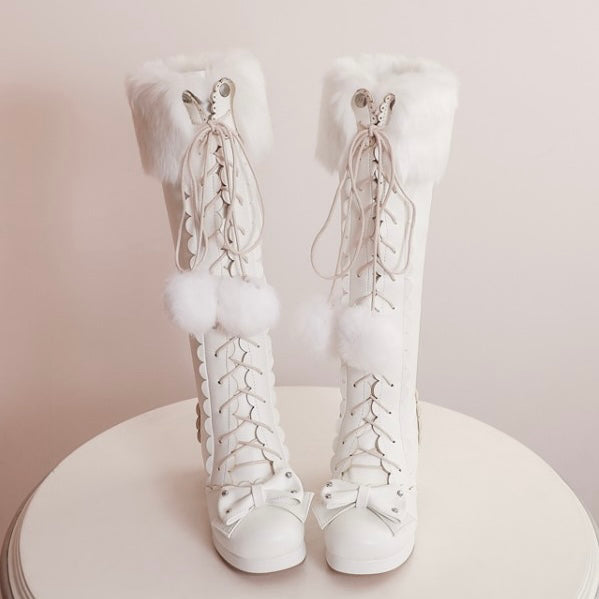Japanese Lolita Furry Boots