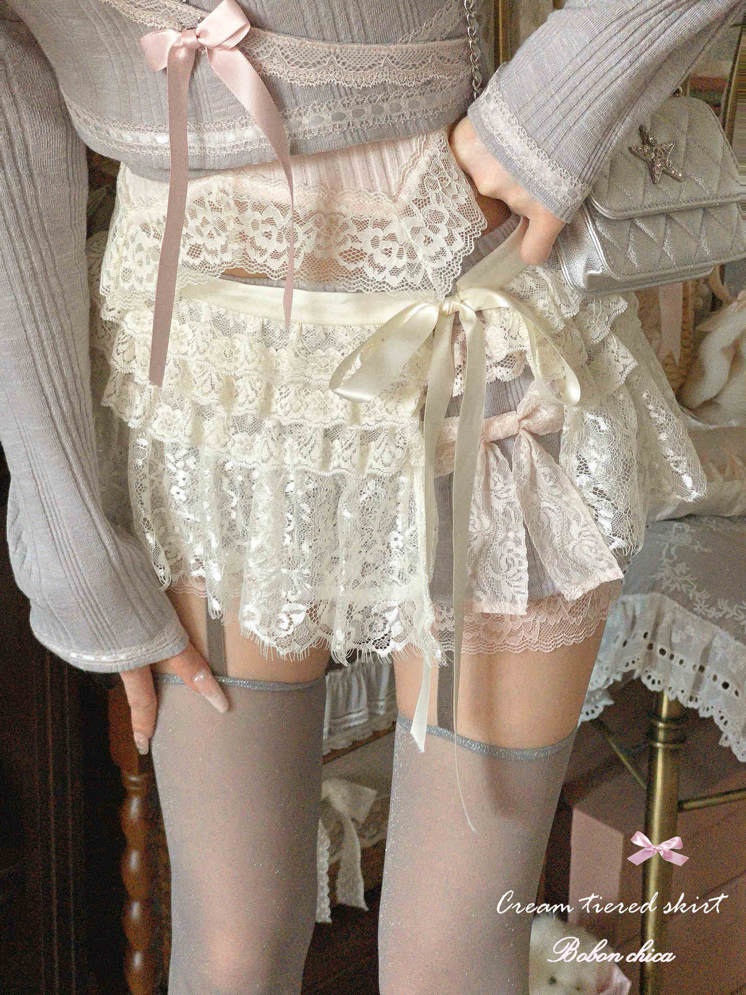 Antique Lace Cake Skirt