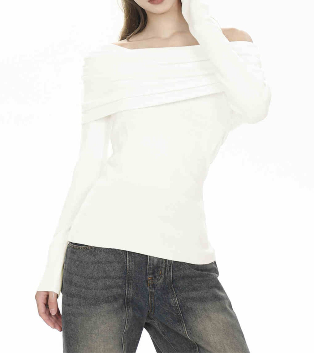 Chic Black Off The Shoulder Sweater