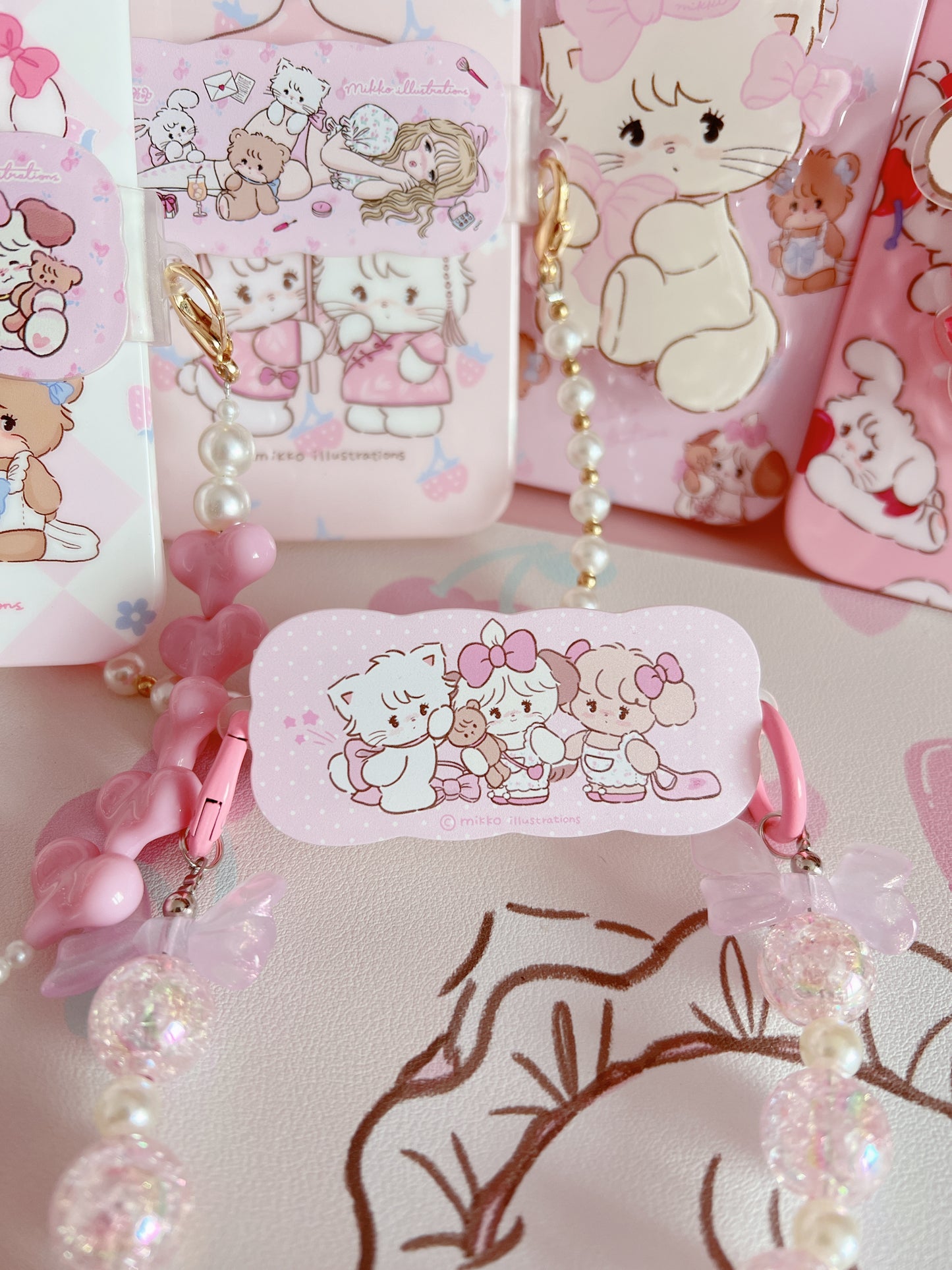 cute portable anti-lost mobile phone decorative clip