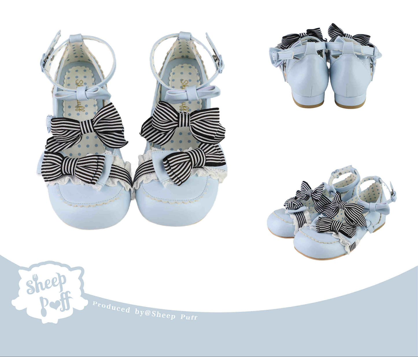 Alice Puff Bows Lolita Shoes