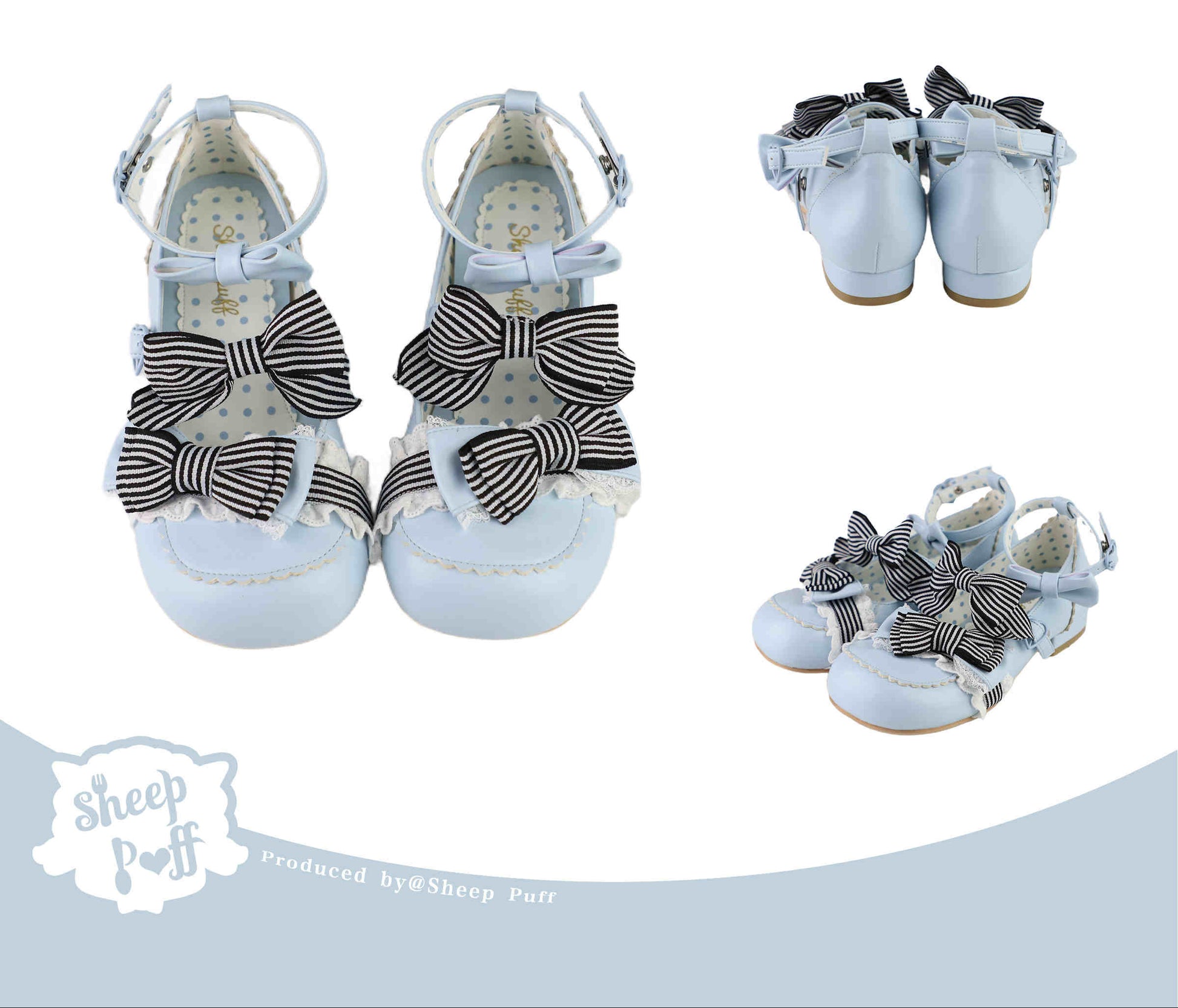 Alice Puff Bows Lolita Shoes