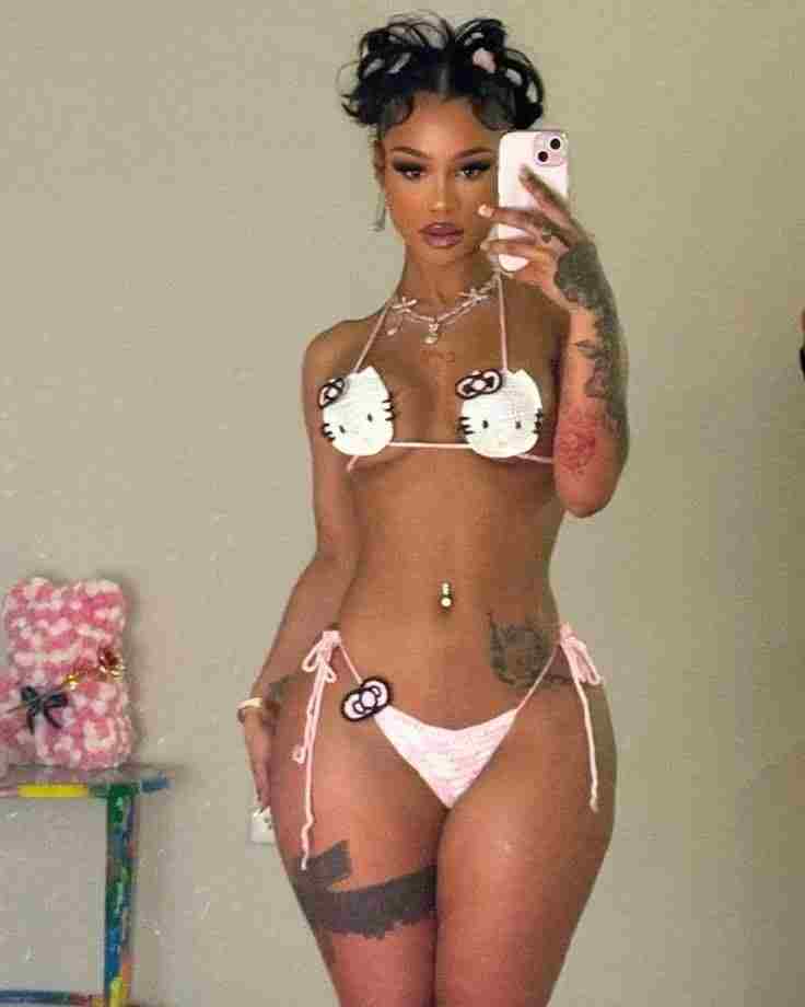 Y2K Hand-knitted Kitty Bikini Set