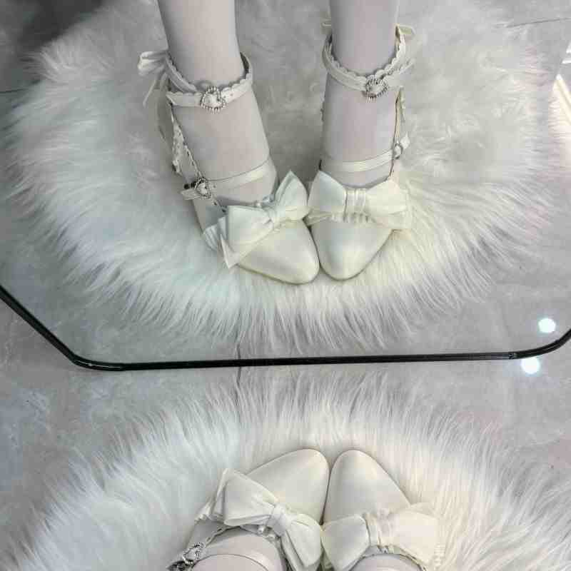 Ruffled Bows Leather Princess Shoes