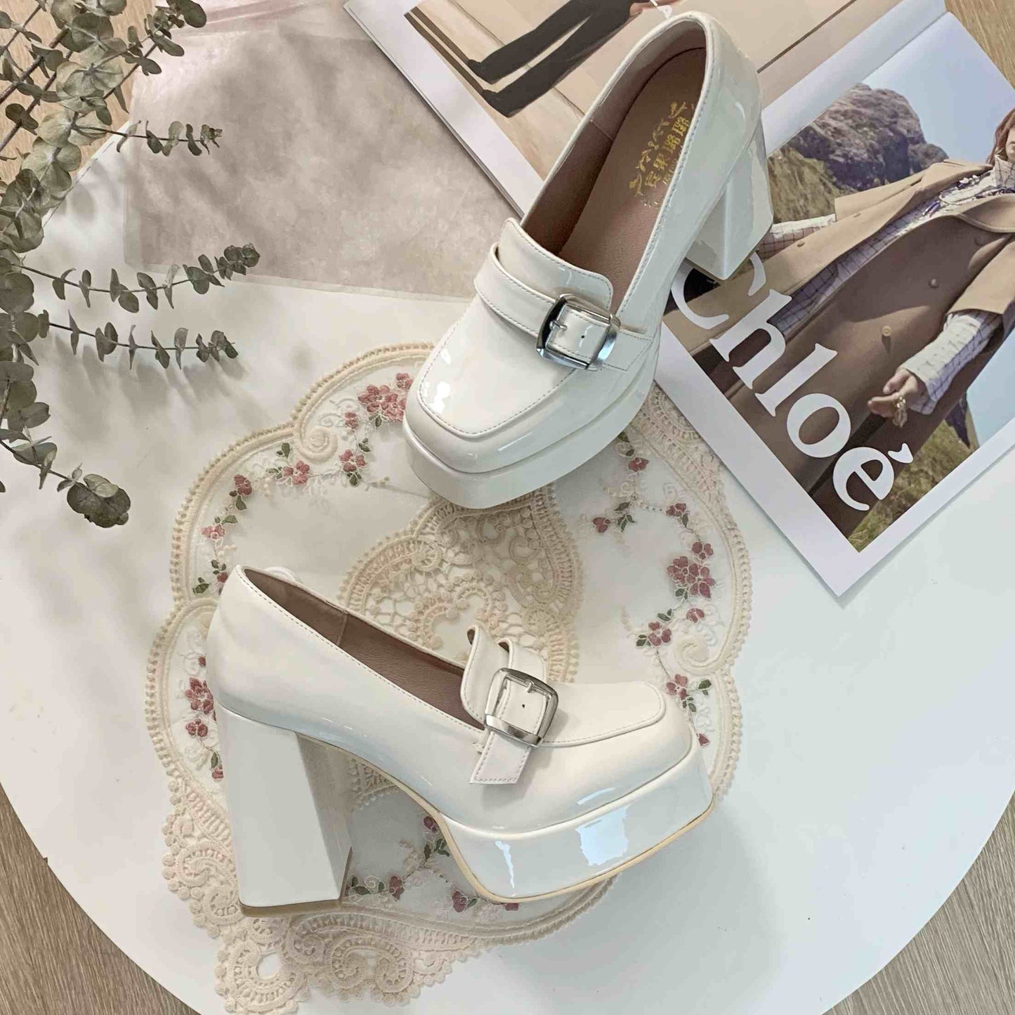Preppy Buckle Coquette Shoes