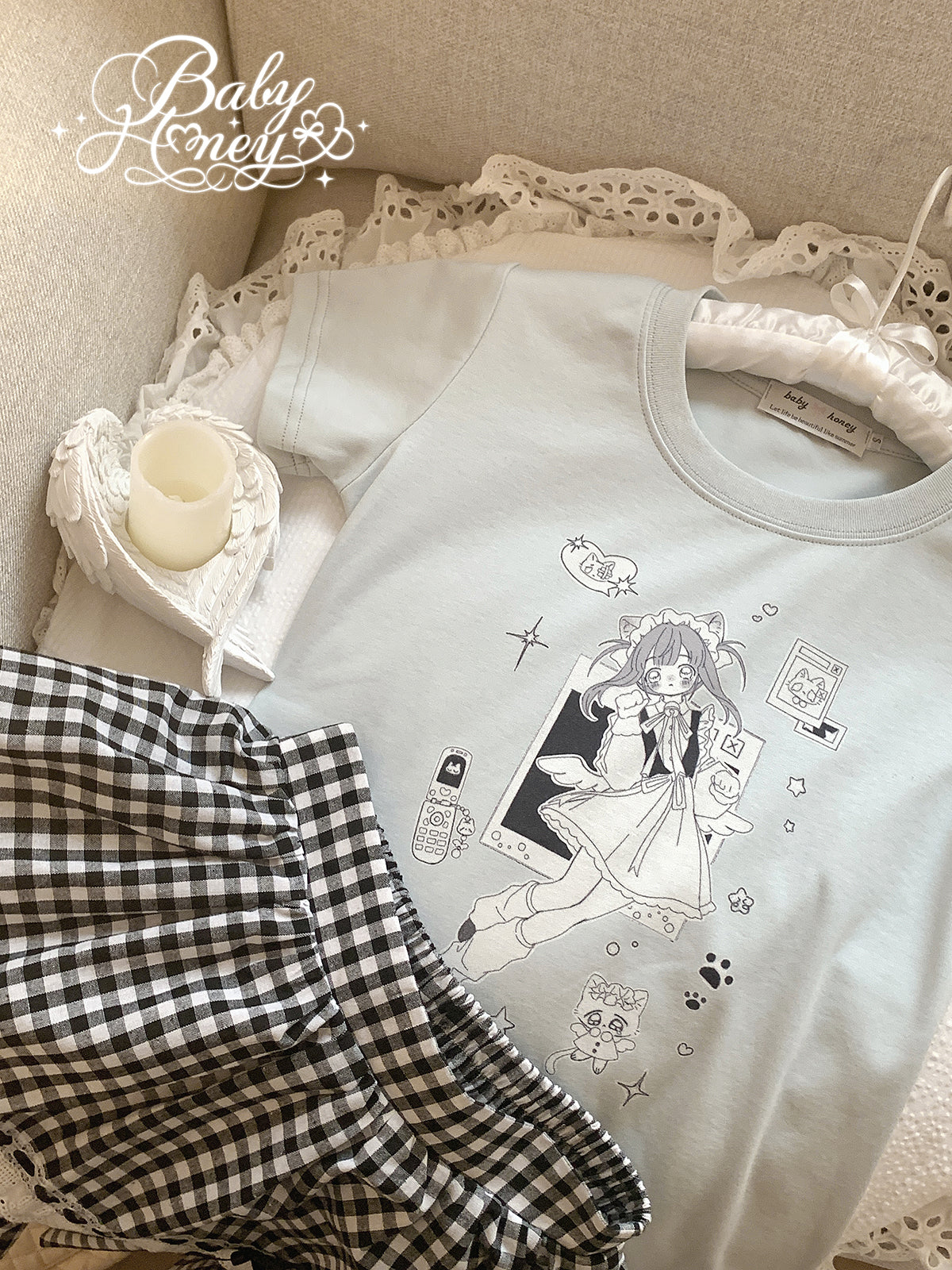 Cat Girl Heart T-Shirt