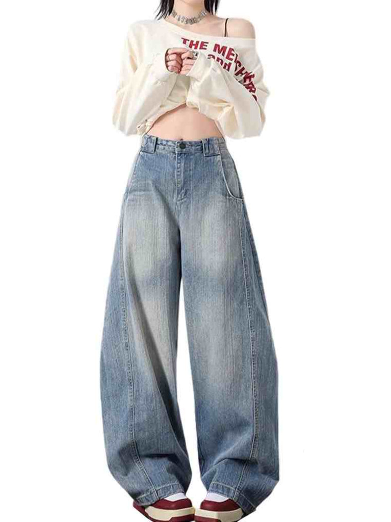 Y2K Banana Scimitar Baggy Jeans